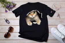 3D GraPhic Cat Mens Kids T-Shirt Gift Cute Cat Lovers Birthday Tee Top Xmas