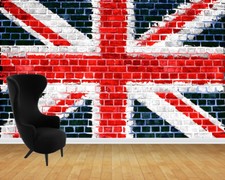 Union Jack Wallpaper Bespoke Backdrop Printed Wall Mural Feature Wall Decal 