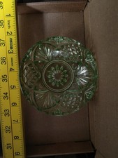 Small green glass candy - glass, dish