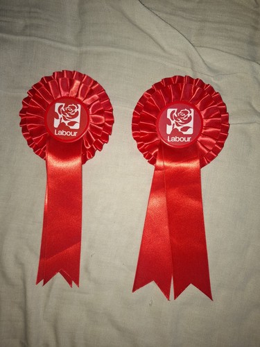 Labour party rosettes - labour,