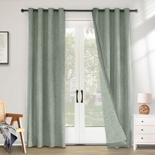 Thick linen blackout curtains - linen,