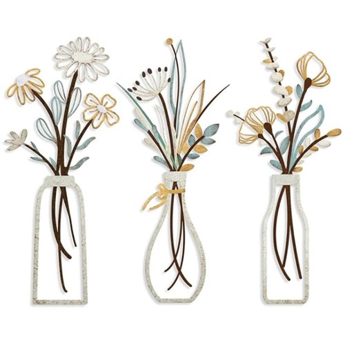 Contemporary metal floral - contemporary, line