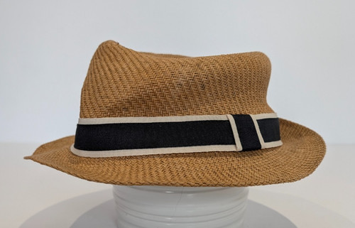 Mens straw fedora - fedora, hat