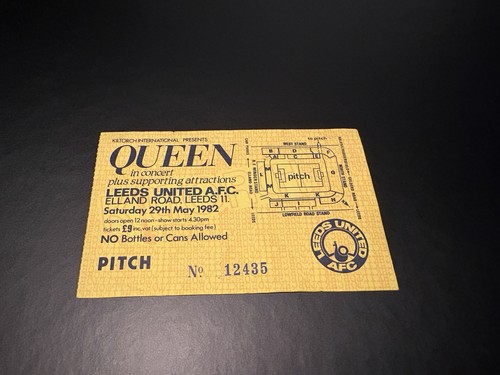 Queen ticket stub elland road - queen,