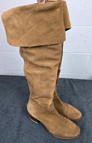 Dune london tan suede western - dune,
