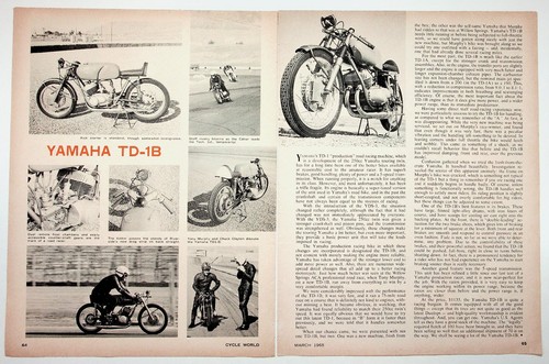 Yamaha motorcycle - yamaha, td-1b