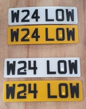 LOW private plate - WAY LOW , W24 LOW , STANCE , SLAMMED , LOWRIDER , SHOW CAR 