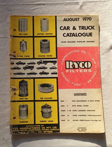 1970 ryco car truck - car, filter