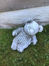 Teddy stone garden ornament