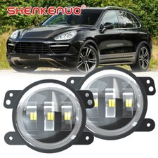 4 Inch LED Front Round Fog Lights Lamps Set L+R For Porsche Cayenne 2011-2015