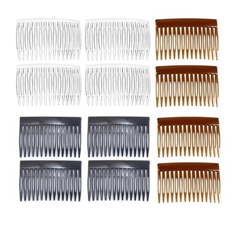 4pk small plastic plain hair - plastic,