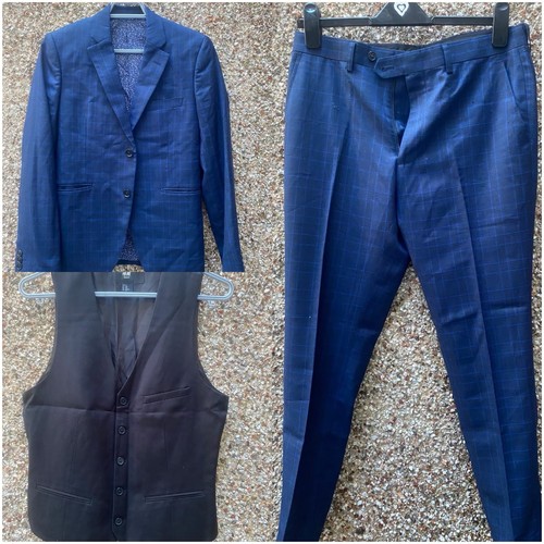 Blue checkered suit