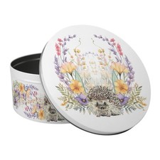 Floral Hedgehog Large Cake Tin
