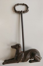 Cast metal whippet doorstop