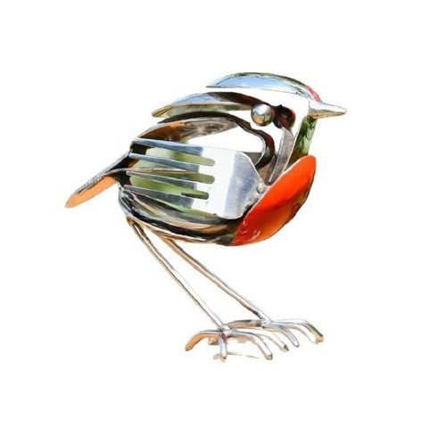 Handmade recycled steel robin - handmade,
