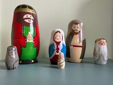 Nativity Christmas Nesting Russian Matryoshka Dolls (6 dolls)