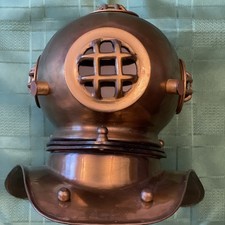 Vintage Solid Brass Replica Nautical Deep Sea Divers Helmet. 8” x 8” inch 