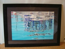 Original Abstract Impressio Oil Painting Reflections 2 Boat On Water Monet Style