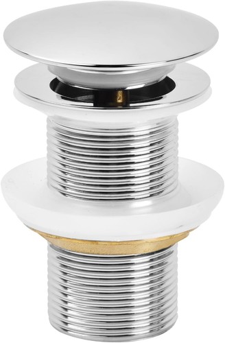 Chrome unslotted basin waste - unslotted,