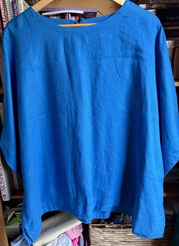 100 linen blue tunic - linen,