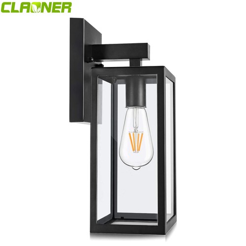 Glass lantern wall light porch - lantern,