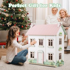 Kids 3-Level Dollhouse Playset