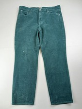 J Crew Pants Womens 32 Green Corduroy Vintage Straight Casual Office