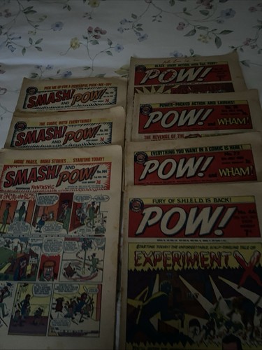 Vintage smash and - pow, comics