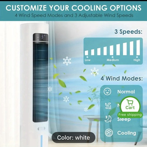 Tower fan speeds 12 - tower, 3-speeds