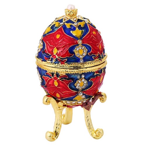 Red enamel faberge - faberge, egg