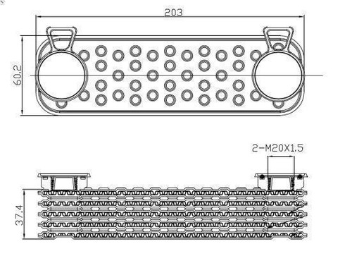 Oil cooler engine - oil,