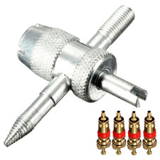 4x 4 Way Car Tyre Valve Repair