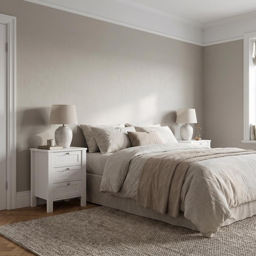 White set bedside tables - set,