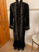 East Black Velvet Embroidered