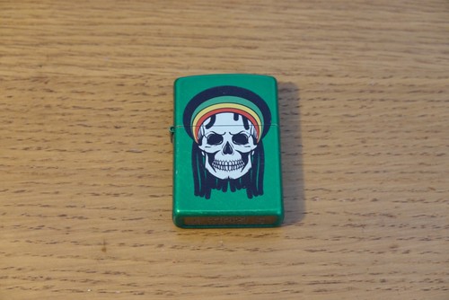 Zippo skull reggae design with - zippo,