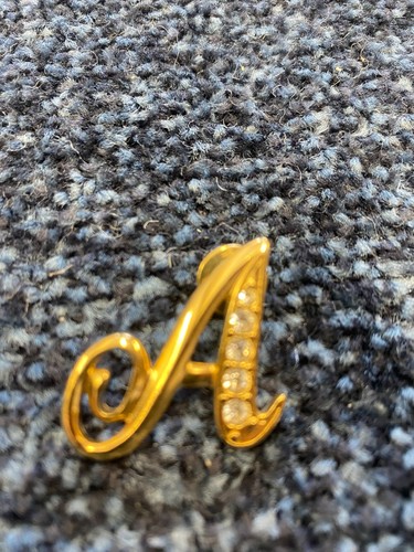 Vintage letter pin badge - "a",