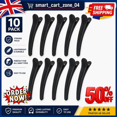 10x black plastic hairdresser - 10x,