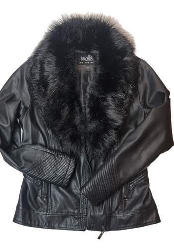 Wallis black faux leather