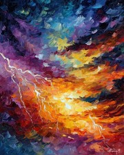 Leonid Afremov COLOR STORM Oil