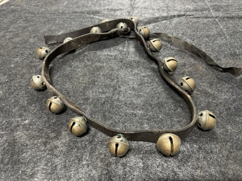 Antique brass sleigh bells - sleigh,