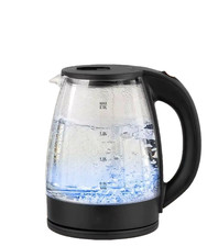 1.8L Electric Glass Kettle 1800W FAST BOIL Auto Shut Blue LED NO PLASTIC BPA FRE