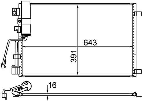Mahle aircon condenser - mahle,
