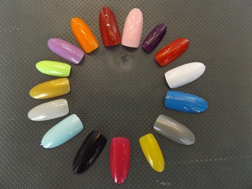 100 oval false fake acrylic - x,