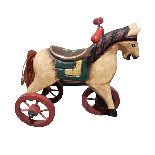 Vtg 80s handpainted wood - wood, child