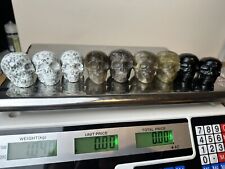 9 Crystal Mixed Skull Skulls Carvings Halloween Wholesale JobLot 1kg SK11