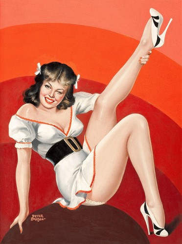 Vintage pin girls retro - girls,