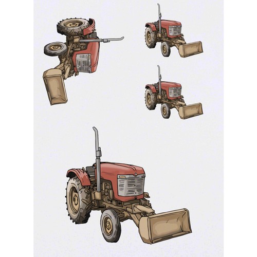 Tractor with digger - 4,