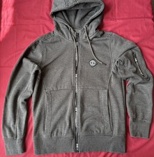 Crosshatch Men's Teens Hoodie, Hoody, Sweatshirt, Zip Logo, Grey. Size Small