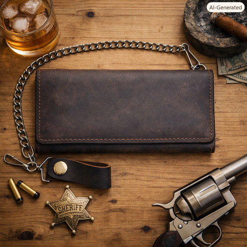 Cowhide leather biker long - leather,