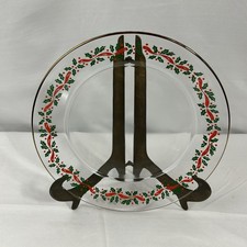 Vintage Arcoroc Holly & Ribbon